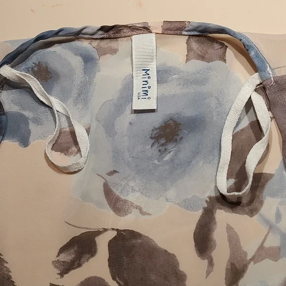 Minimi Sheer Hi-low pink and blue Kimono - Picture 3 of 4